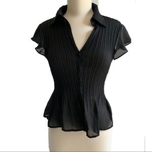 4/$20 Sunny Leigh petite button down sheer  S EUC